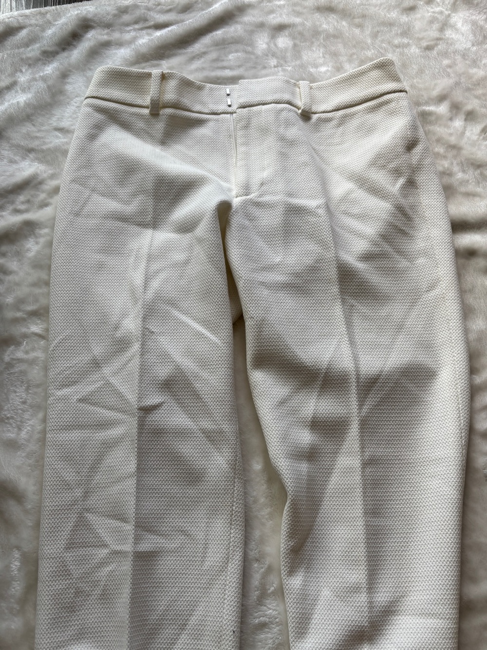Club Monaco Off-White Textured Dress Pants